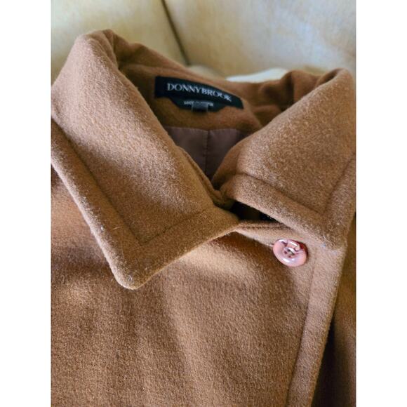 Vintage Donnybrook Caramel Brown Double-breasted Full Length Coat 10T - Picture 4 of 6